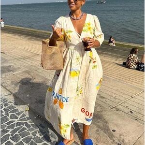 Printed midi dress vacation